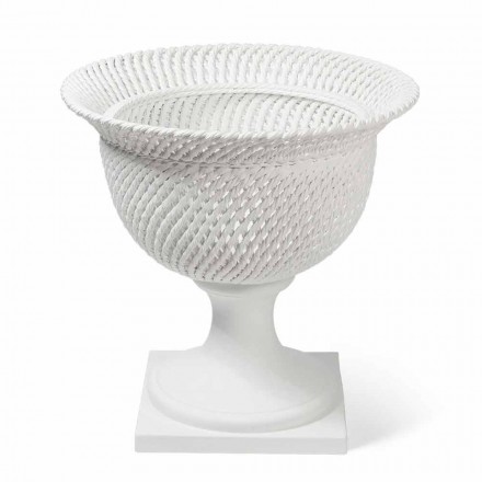 Indoor Ornamental Ceramic Vase Handmade in Italy - Napoleon Viadurini