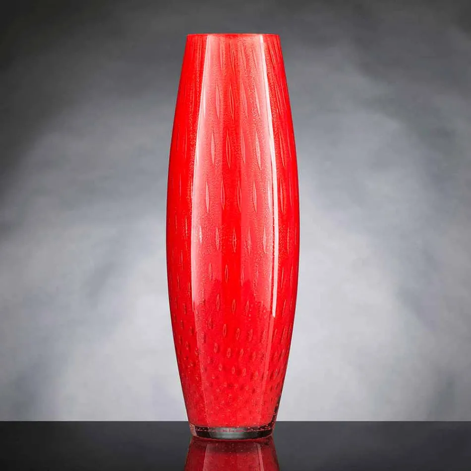 Colored Blown Murano Glass Ornamental Vase Made in Italy - Asper Viadurini