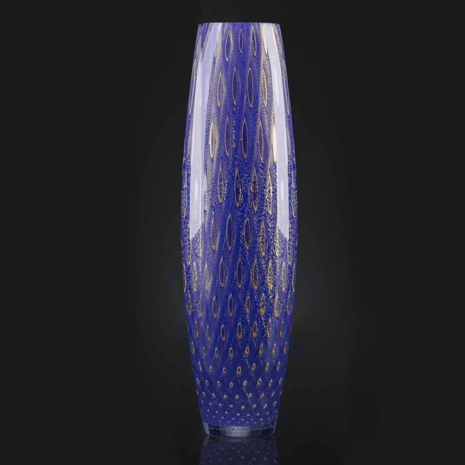 Colored Blown Murano Glass Ornamental Vase Made in Italy - Asper Viadurini