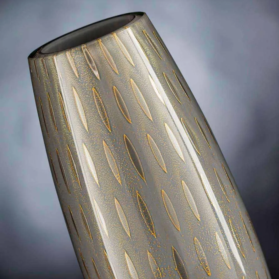 Colored Blown Murano Glass Ornamental Vase Made in Italy - Asper Viadurini