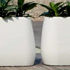 White Design Indoor or Outdoor Vase in Three Sizes, 2 Pieces - Pandora by Myyour Viadurini