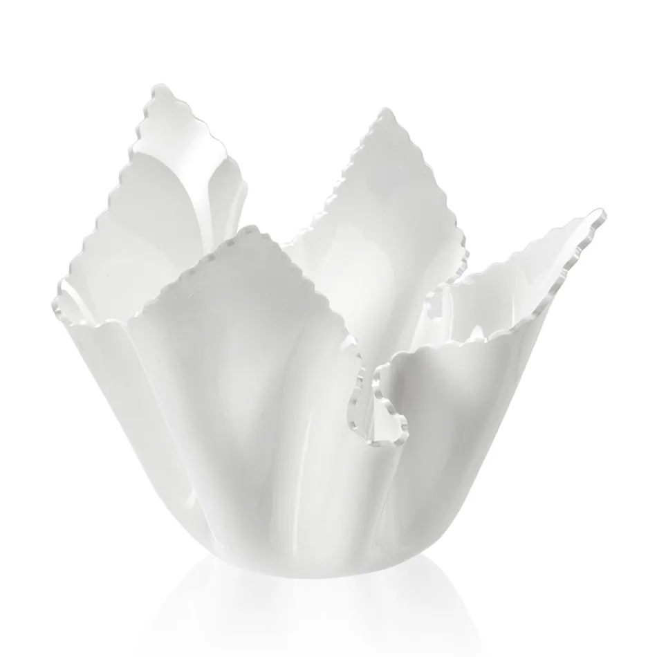 Recyclable Draped Colored Plexiglass Vase 2 Pieces 2 Sizes - Gabria Viadurini