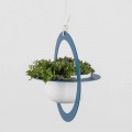 Hanging Flower Vase in Steel and Ceramic Made in Italy - Leotta
