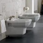 White ceramic vase in classic style, Made in Italy - Nausica Viadurini