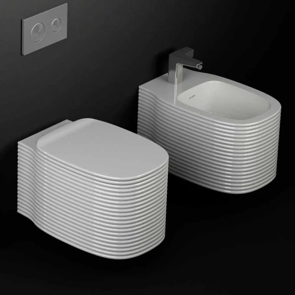 Hanging ceramic vase of modern design made in Italy, Hamlet Viadurini