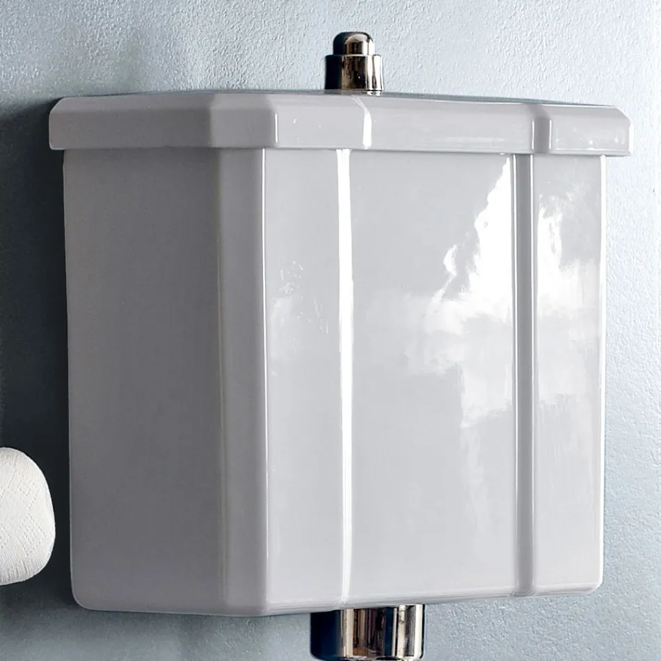 Floor-mounted WC with Ceramic Cassette and Made in Italy Black Seat - Marwa Viadurini