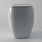 White ceramic toilet bowl with modern design Gais, made in Italy Viadurini