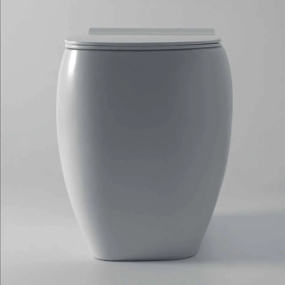 White ceramic toilet bowl with modern design Gais, made in Italy Viadurini