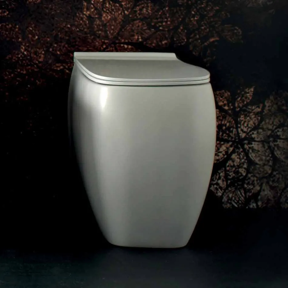White ceramic toilet bowl with modern design Gais, made in Italy Viadurini