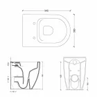 Modern design white ceramic toilet bowl Shine Square H50 Rimless Viadurini