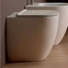 Modern design white ceramic toilet bowl Shine Square H50 Rimless Viadurini