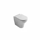 White ceramic toilet bowl Star 54x35cm made in Italy, modern design Viadurini