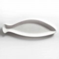 Kitchen Tray in White Carrara Marble Handmade in Italy - Fish
