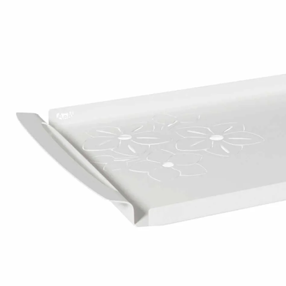 Serving Tray with Flowers in White, Blue or Mud Iron - Marken Viadurini