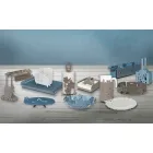 Serving Tray with Flowers in Handmade Iron Made in Italy - Marken Viadurini