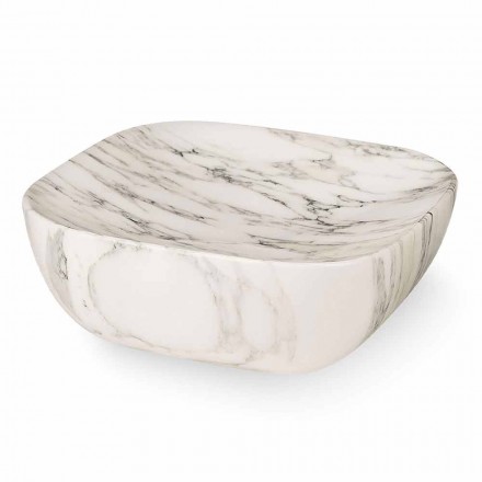 Design Tray in Arabescato White Carrara Marble Made in Italy - Rock Viadurini