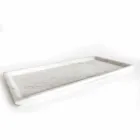 Rectangular Tray in Polished White Carrara Marble Made in Italy - Alga Viadurini