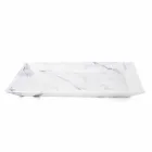 Rectangular Tray in White Carrara Marble Made in Italy - Vassili Viadurini