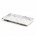 Rectangular Tray in White Carrara Marble Made in Italy - Vassili