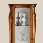 Classic Showcase with White or Walnut Wood Door Made in Italy - Caligola Viadurini
