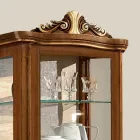 Classic Showcase in White Walnut or Moka Wood Made in Italy - Chantilly Viadurini