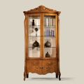 Classic Showcase in Inlaid Walnut Wood 4 Doors Made in Italy - Commodo