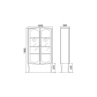 Showcase Complete with Two Doors and Three Glass Shelves Made in Italy - Candy Viadurini