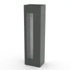 Design Living Room Display Cabinet in White, Anthracite or Concrete Wood - Suzana Viadurini