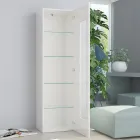 Design Living Room Display Cabinet in White, Anthracite or Concrete Wood - Suzana Viadurini