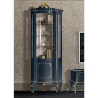 Living Room Wooden Showcase with 1 Luxury Door Made in Italy - Leonor Viadurini