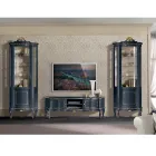 Living Room Wooden Showcase with 1 Luxury Door Made in Italy - Leonor Viadurini