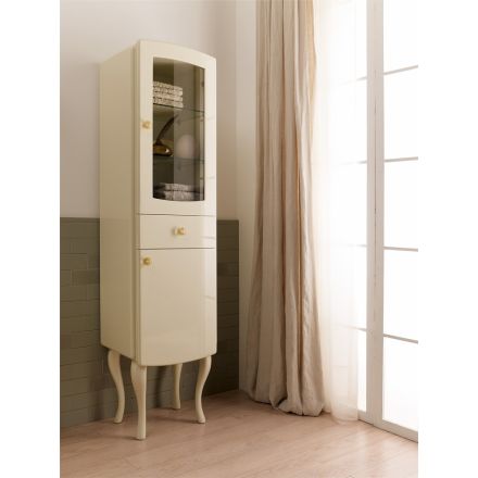 Single Color Showcase with Internal Glass Shelves Made in Italy - Candy Viadurini