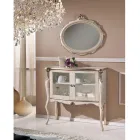 Living Room Showcase 2 Doors in Walnut or White Wood Made in Italy - London Viadurini