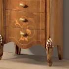 Living Room Showcase with 1 Glass Door and 3 Drawers Made in Italy - London Viadurini