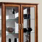 Luxury Living Room Showcase in Classic Walnut Wood Made in Italy - Hastings Viadurini