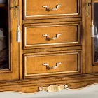 Living Room Display Cabinet in Wood with 2 Doors and 5 Drawers Made in Italy - Richard Viadurini